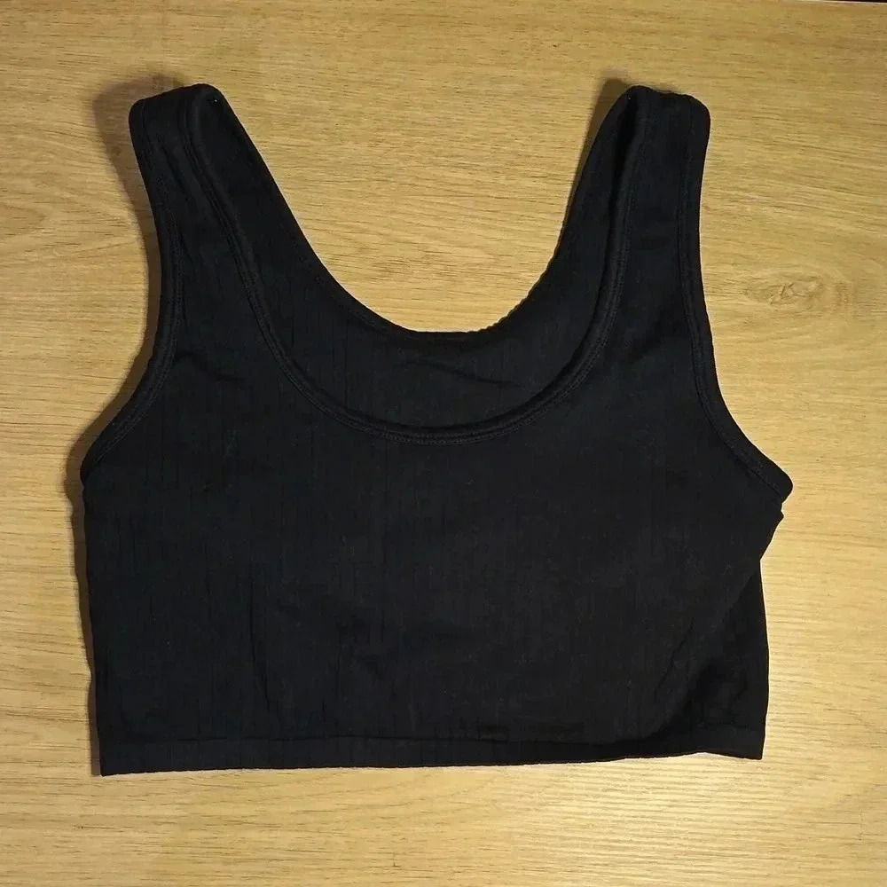 Aerie Black Textured Bra S